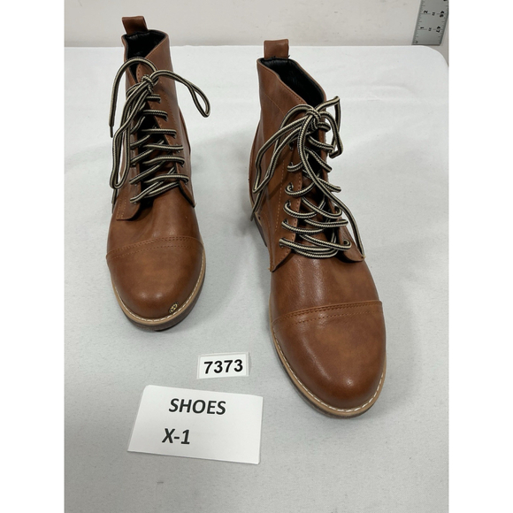 brown flat dress boots Haltham Tall Shaft Knee-High Boots in Brown Leather main image 1